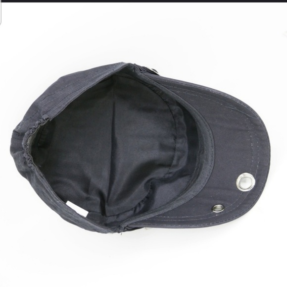 1 LEFT FLAT SKULL HAT BLACK - Picture 3 of 8